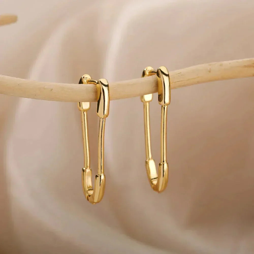 Minimalist Golden Clip Earrings