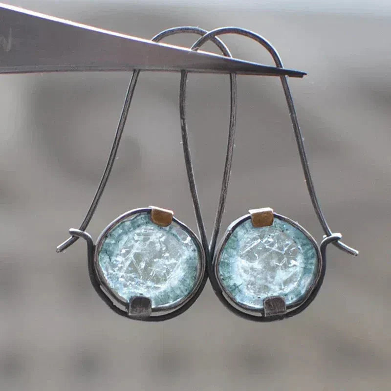 Vintage Lunar Crystal Earrings