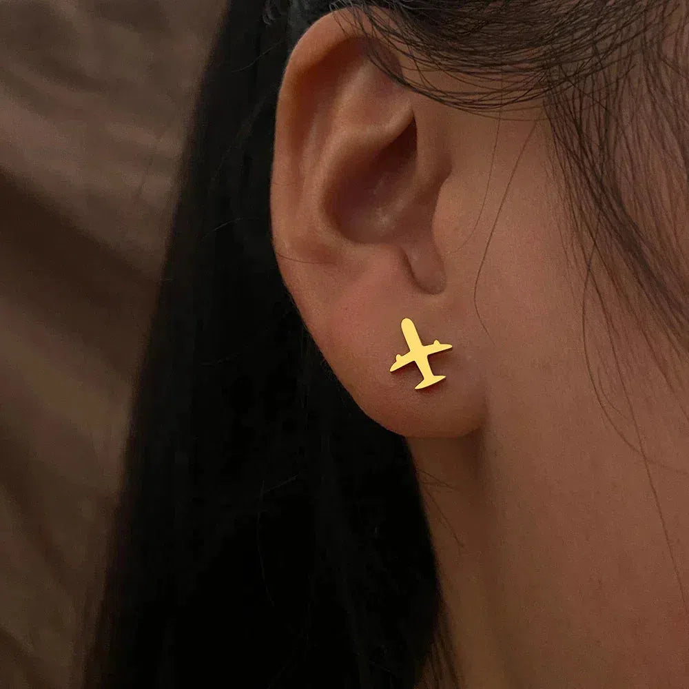 Golden Plane Earrings