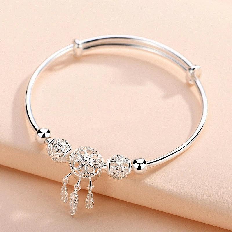 925 Silver Adjustable Dreamcatcher Bangle