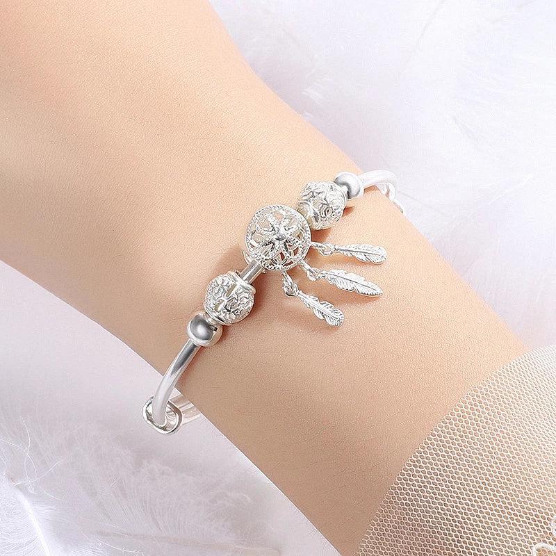 925 Silver Adjustable Dreamcatcher Bangle