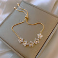 Gold Crystal Daisy Bracelet