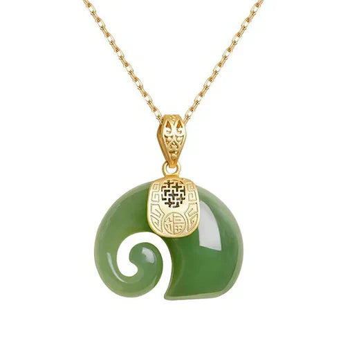 Hetian Jade Elephant Pendant Necklace -> Hetian Jade Elephant Charm Necklace