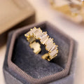 Elegant ring with embedded zirconia
