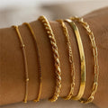 Paige | Set of Six Multi-Layer Bracelets