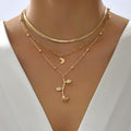 Golden Rose Charm Necklace
