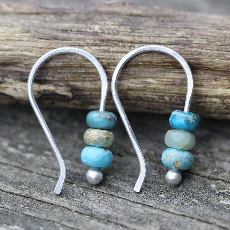 Turquoise Gem Earrings