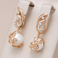 Elegant earrings adorned with freshwater pearls