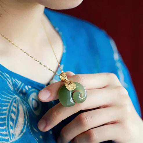 Hetian Jade Elephant Pendant Necklace -> Hetian Jade Elephant Charm Necklace