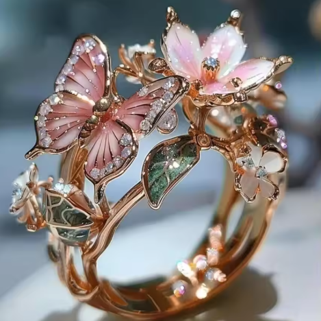 Vintage Golden Prifddinas Flower Ring
