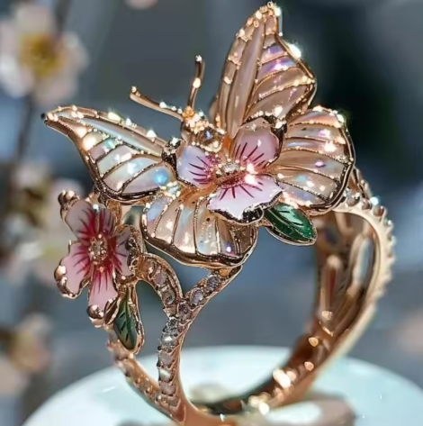 Vintage Golden Prifddinas Flower Ring
