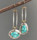 Two-tone Turquoise Earrings