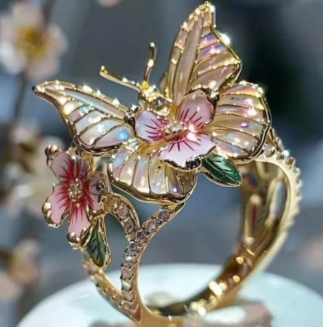 Vintage Golden Prifddinas Flower Ring