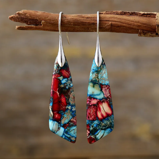 Bohemian Monarch Stone Earrings