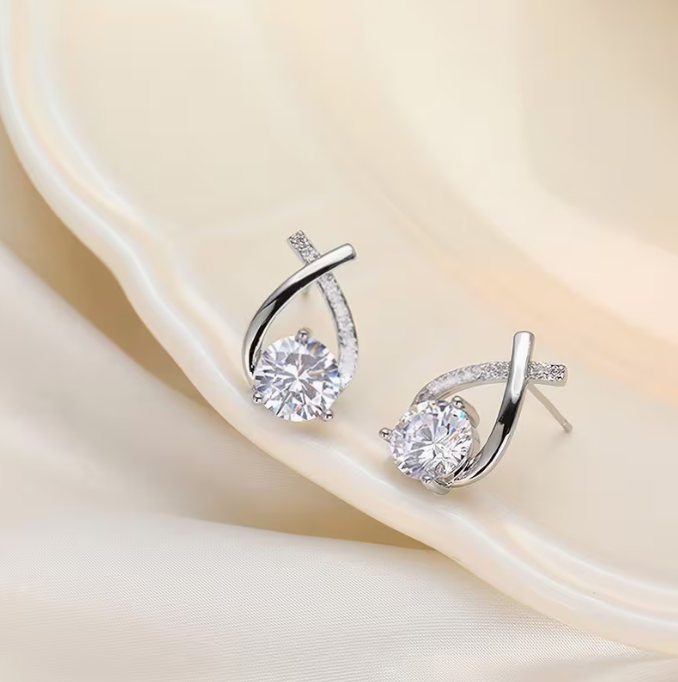 Eternal Glow Teardrop Stud Earrings