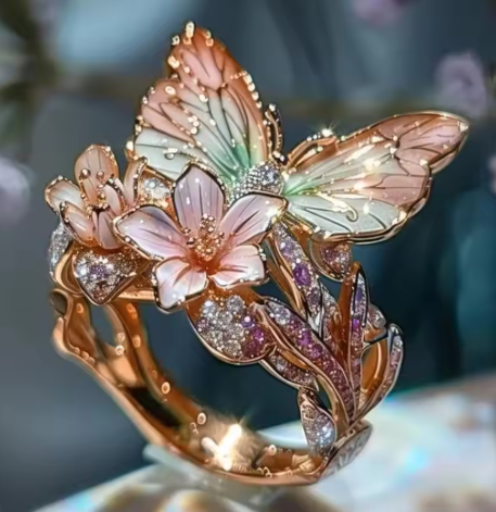 Vintage Golden Prifddinas Flower Ring