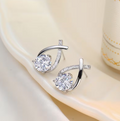 Eternal Glow Teardrop Stud Earrings