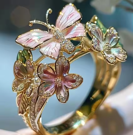 Vintage Golden Prifddinas Flower Ring