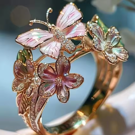Vintage Golden Prifddinas Flower Ring