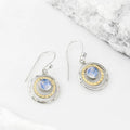 Boho Saturn with Turquoise Opal Dangle Earrings