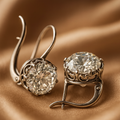 Luxe Vintage Silver Zirconia Studs