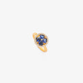 Gold Sapphire Flower Ring