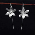 Silver-Plated Bohemian Floral Earrings