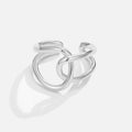 Silver Intertwined Open Ring
