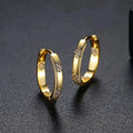 Vintage Gold Floral Hoop Earrings