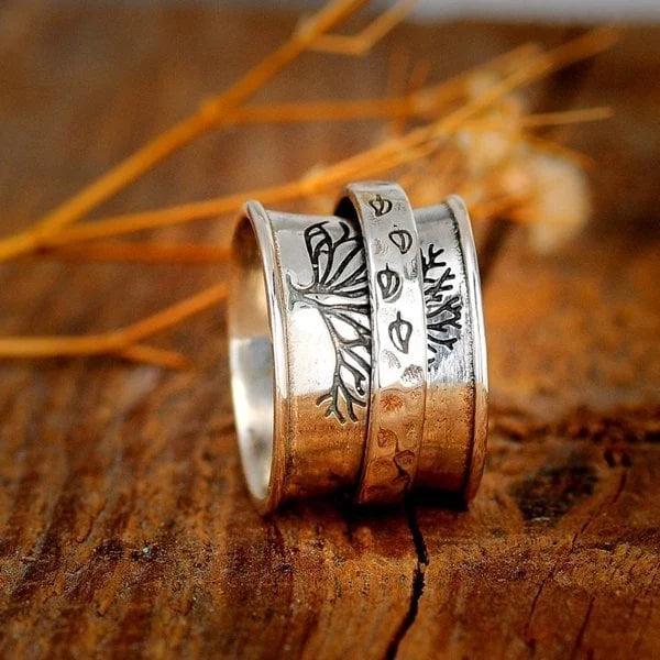 Tree of Life Spinner Mindfulness Ring