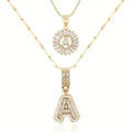 Pavé Initial Necklace Set