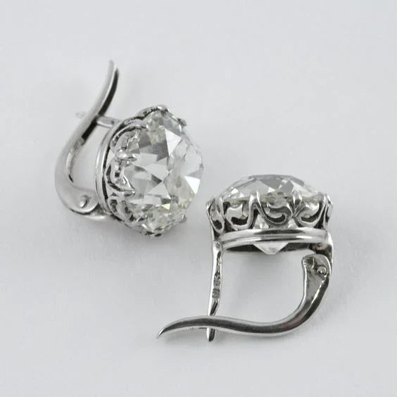 Luxe Vintage Silver Zirconia Studs