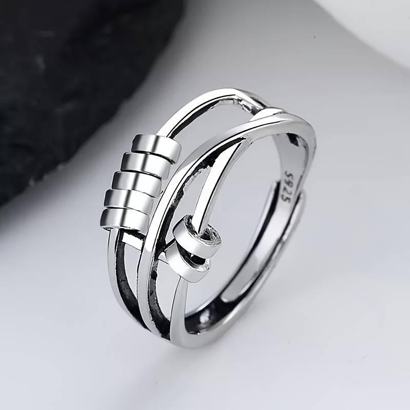 Vintage Silver Tree Stacked Ring