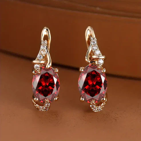Crimson Twilight Dangle Earrings