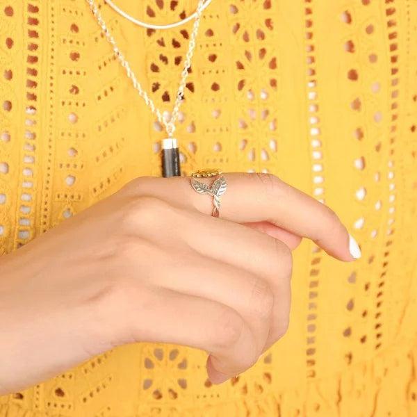 Adjustable Golden Sunflower Ring