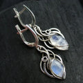 Vintage White Opal Drop Earrings