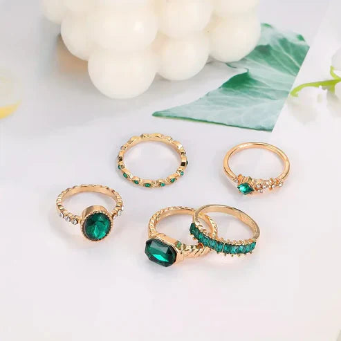 Zarina's Exquisite Emerald Ring Collection