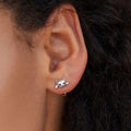 Silver Feline Earrings