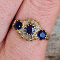 Vintage Blue Starlight Zircon Ring