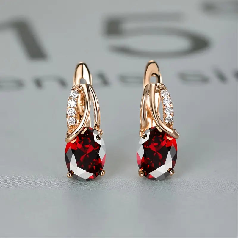 Veressa Ruberine Golden Earrings