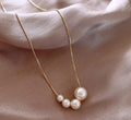 Gold freshwater pearl choker necklace