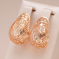 Luxurious Hollow Gold Earrings