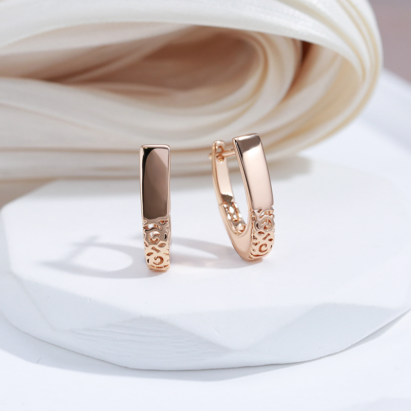 Elegant Gold Half-Hoop Earrings