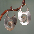 Vintage Irregular Shape Silver Earrings