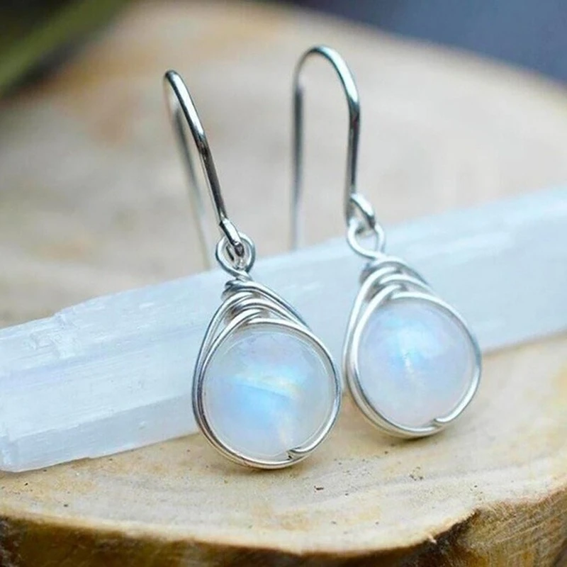 Moonstone Dangle Earrings