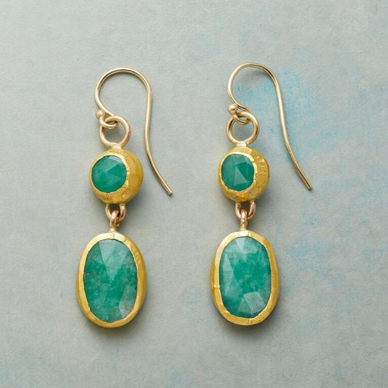 Vintage Turquoise and Gold Earrings