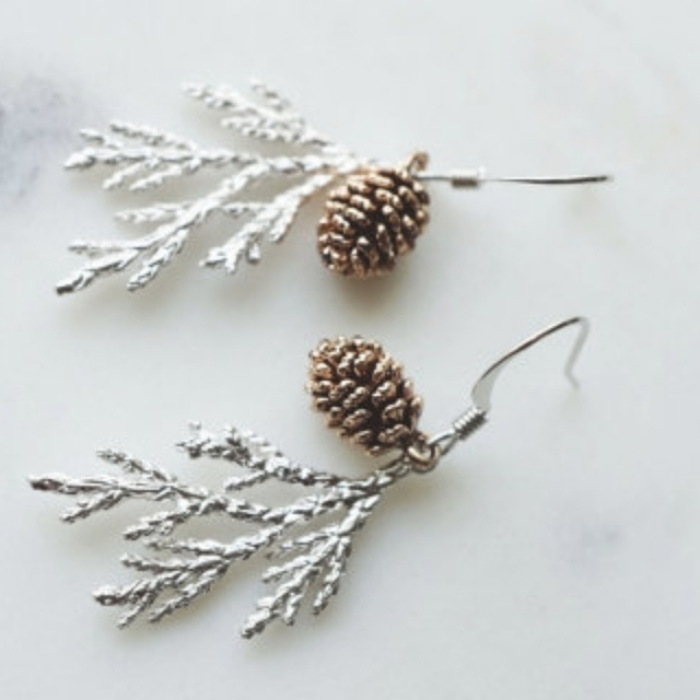 Vintage Silver Nature Earrings