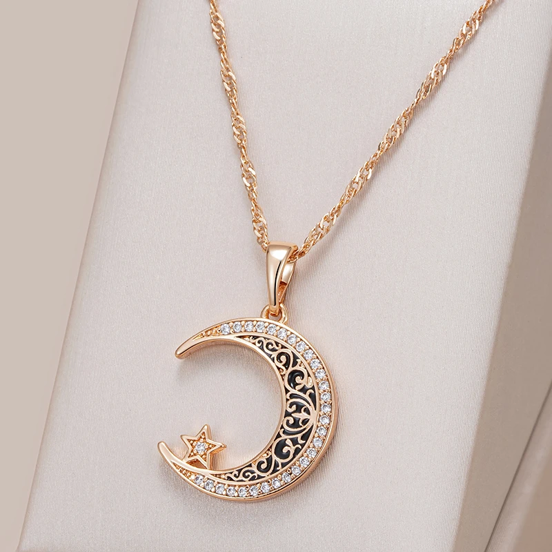 Elegant and Radiant Moon Necklace