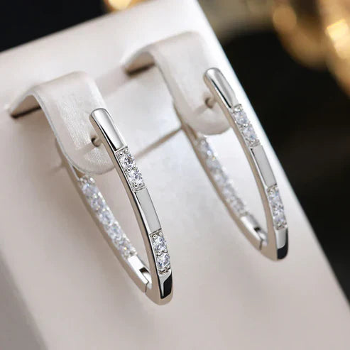 Elegant Gold Zirconia Earrings