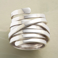 Silver Multi-Band Wrapped Ring